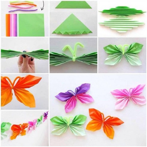 Robimy motyl z papieru rękami Robimy motyl z papieru rękami
