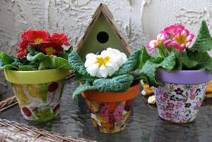 Decoupage doniczek