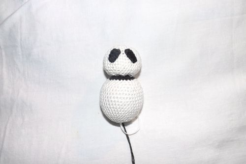 Dzianiny Panda Toy z własnymi rękami