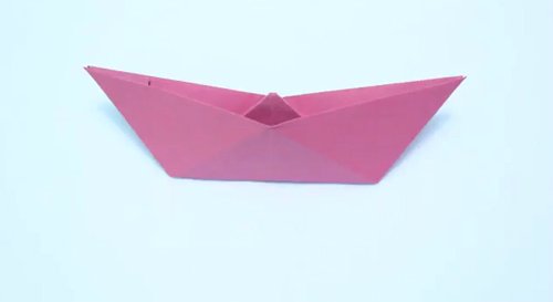 Papierowa łódź wykonana z papieru, schemat