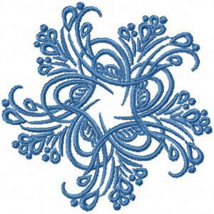 Haft noworoczny: płatki śniegu