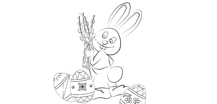 Kolorowanka Easter Bunny