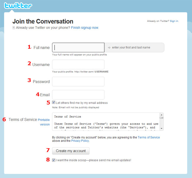 Jak zarejestrować się na Twitterze