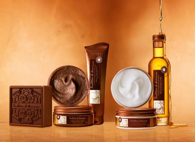 Mydło Yves Rocher TRADITION DE HAMMAM, eksfoliant, maska, balsam, eliksir