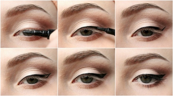 Jak narysować strzałki przed eyeliner