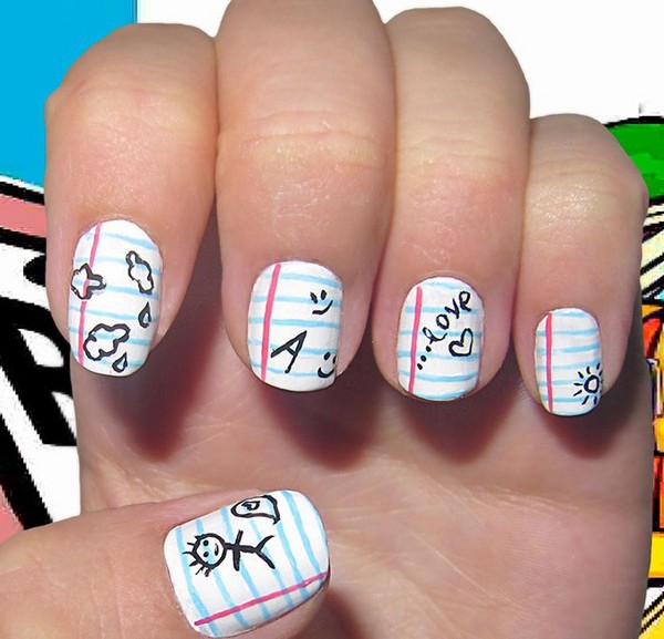 Co manicure zrobić w szkole 1 września, zdjęcie. Pomysły na manicure na Dzień wiedzy dla uczniów klas 9 i 11