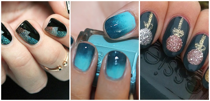 Manicure na Nowy Rok 2017 Ogień Kogut w domu na krótkie i długie paznokcie. Pomysły na powłokę żel-lakier, zdjęcie