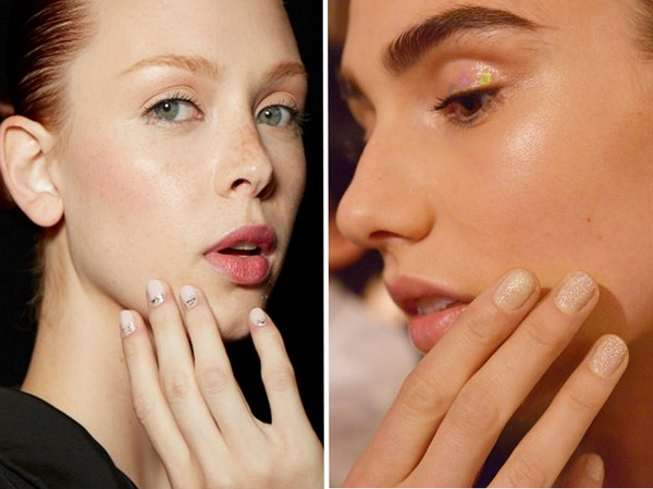 Manicure z brokatem - letni trend-2016