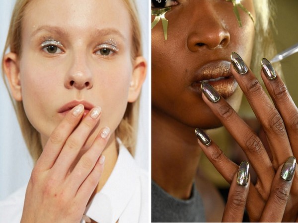 Manicure z brokatem - letni trend-2016