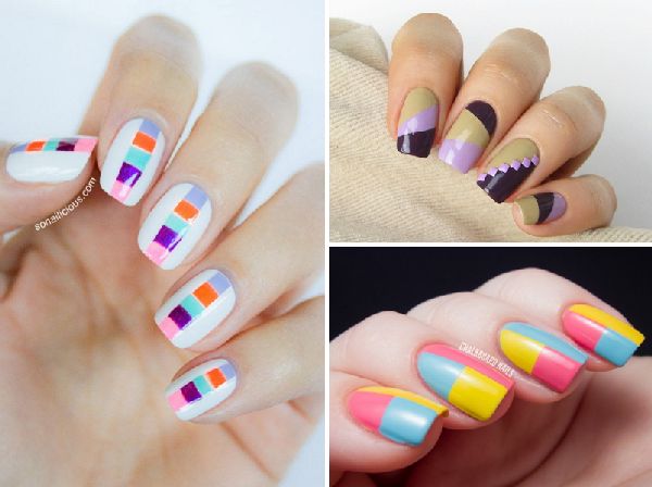 Manicure сolor blok - Wrzesień trend-2016