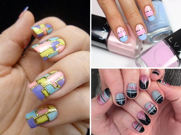 Manicure сolor blok - Wrzesień trend-2016