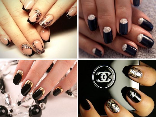 Manicure całkowity czarny - jesień trend-2016