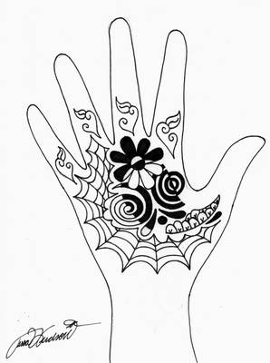 Mehendi w domu: projekty fotograficzne i szkice do mehendi