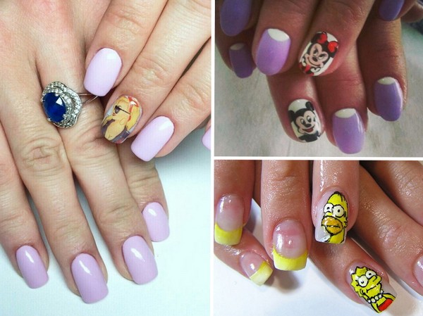 Nail art na jednym paznokcie - jesień trend-2016