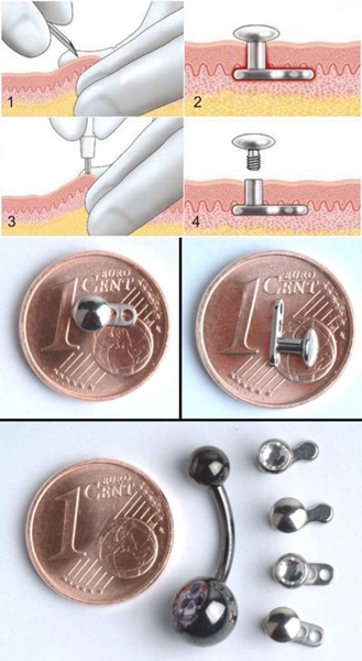 Mikrodermal piercing: jak powstają mikrodermabry (zdjęcia)