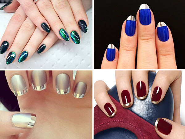 Manicure "lustro" - jesienny trend-2016