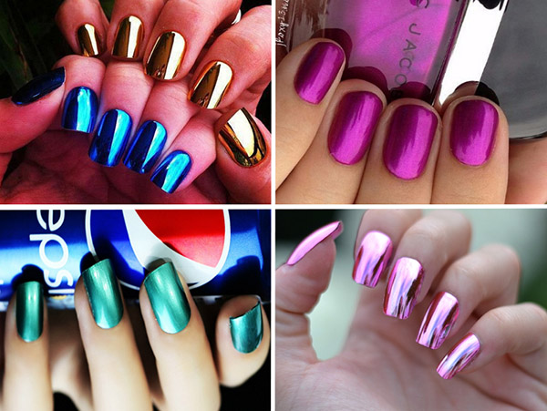 Manicure "lustro" - jesienny trend-2016