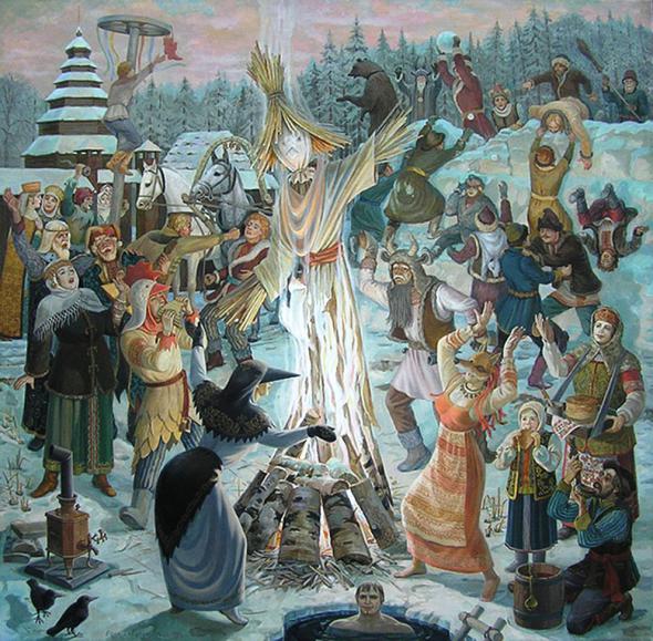 Jak narysować Shrovetide? Narysuj wiosenny wypoczynek z dziećmi