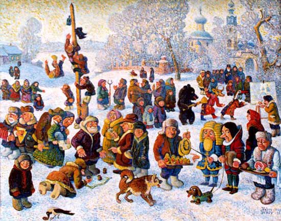 Jak narysować Shrovetide? Narysuj wiosenny wypoczynek z dziećmi