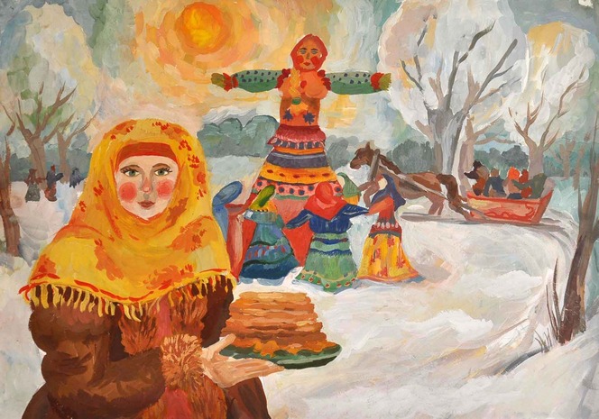Jak narysować Shrovetide? Narysuj wiosenny wypoczynek z dziećmi