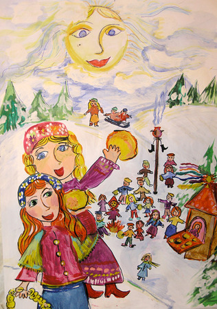 Jak narysować Shrovetide? Narysuj wiosenny wypoczynek z dziećmi