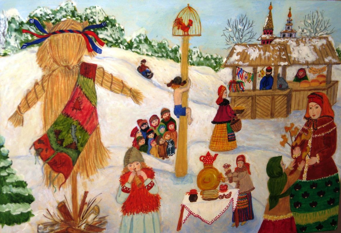 Jak narysować Shrovetide? Narysuj wiosenny wypoczynek z dziećmi