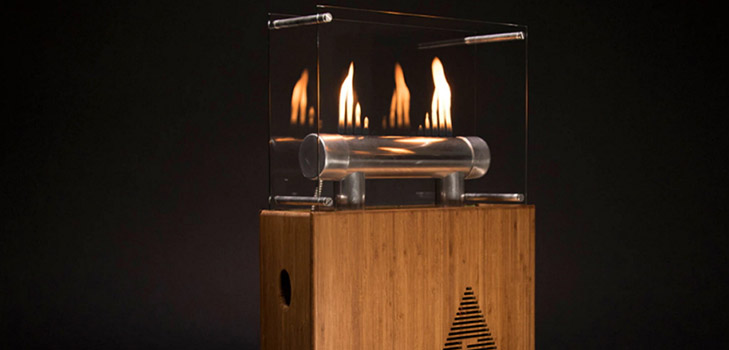Magia ognia: kominek kolumnowy Fireside Audiobox