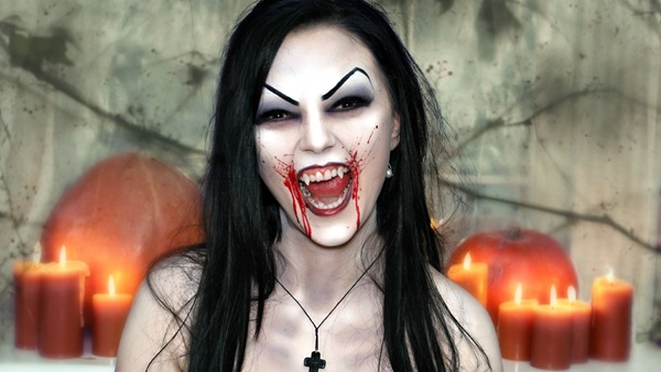 Przerażający makijaż na Halloween własnymi rękami dla dziewczynek i dziewcząt