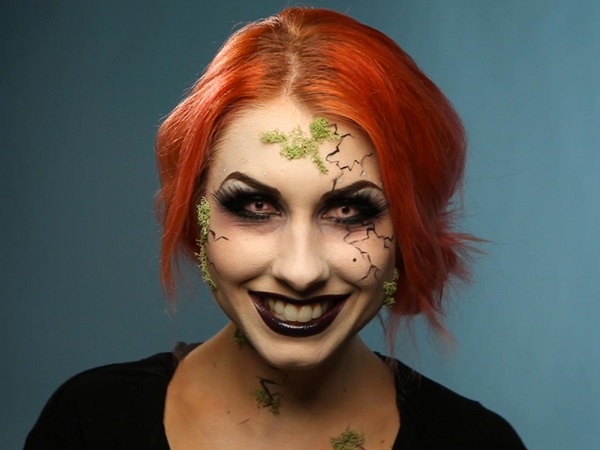 Przerażający makijaż na Halloween własnymi rękami dla dziewczynek i dziewcząt