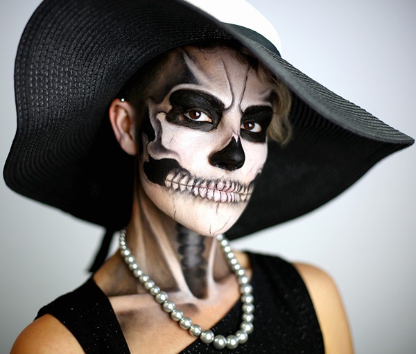 Przerażający makijaż na Halloween własnymi rękami dla dziewczynek i dziewcząt