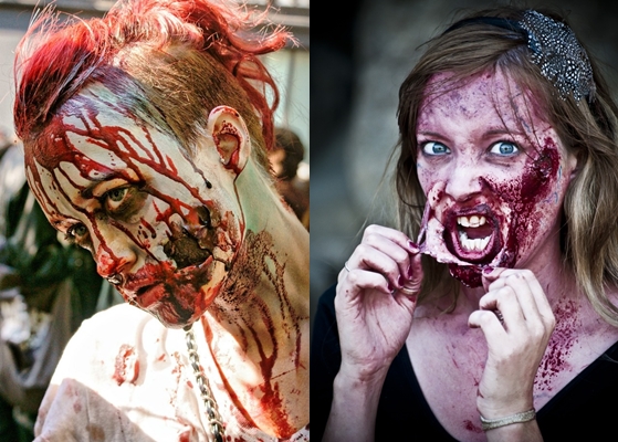 Zombie Makeover na Halloween: zdjęcie, wideo jak zrobić własne ręce