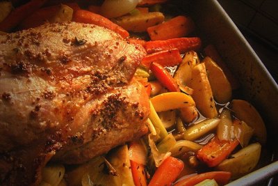 Zdjęcie przepisu pieczonej szynki wieprzowej w piecu