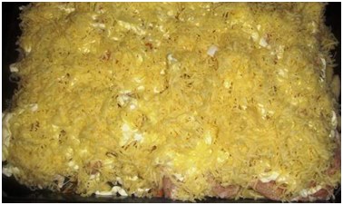 Ziemniaki z mięsem w warstwach pieca - krok po kroku ze zdjęciem