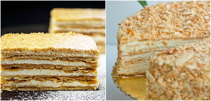 Ciasto "Napoleon", przepisy ze zdjęciem w domu: klasyczny (radziecki), z kremem, z mlekiem skondensowanym, z ciasta francuskiego