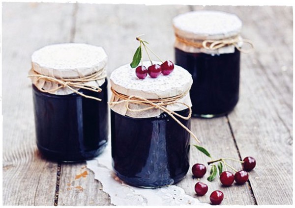 Cherry in winter - receptury - dżem z nasion i bez nasion, pięciominutowych odprawach, dżemy, galaretki bez żelatyny, kompot wiśniowy